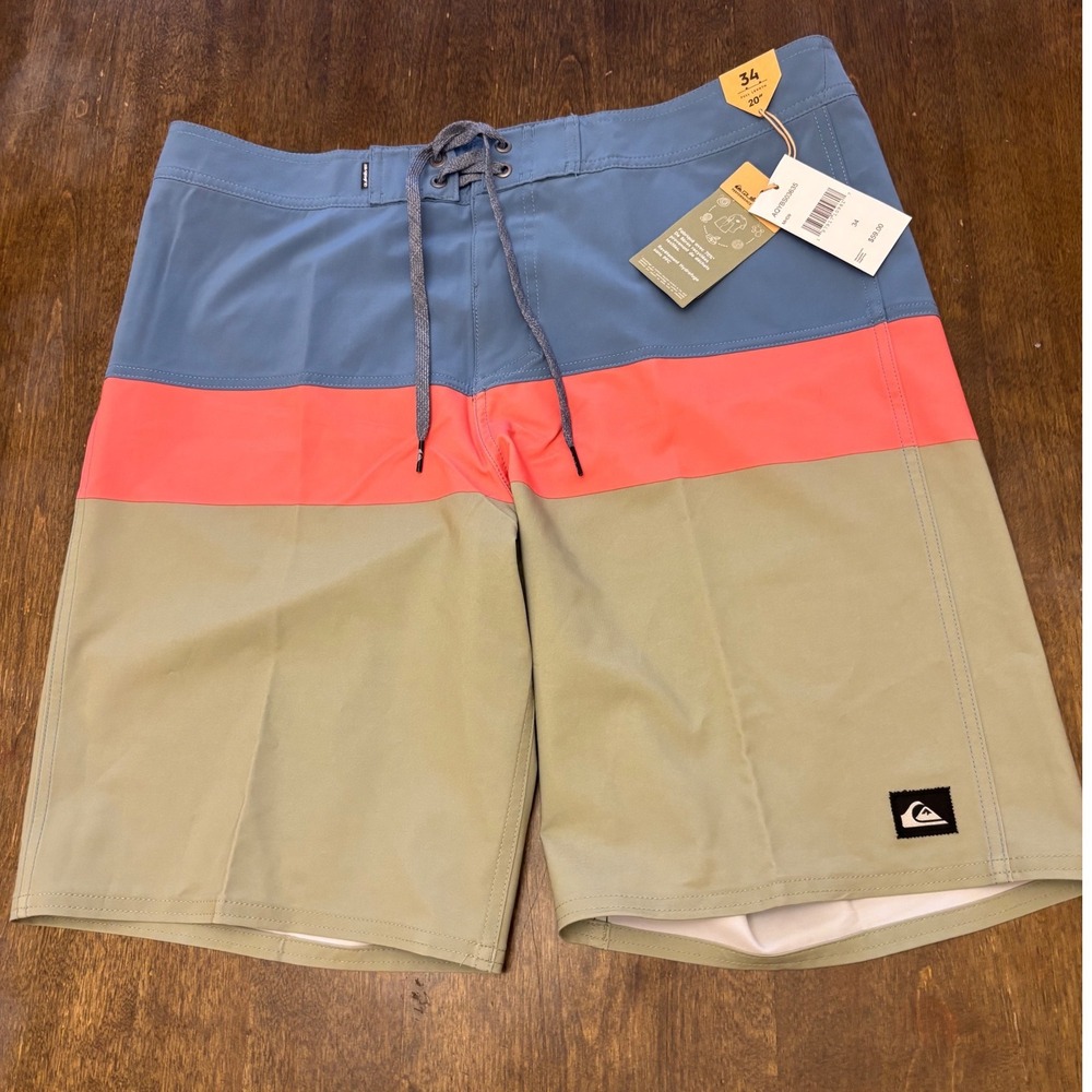 Quiksilver Mens Everyday Grass Roots 20" Boardshorts Blue Coral AQYBS03635 New